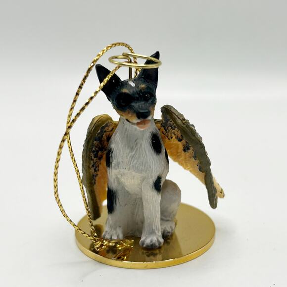 Rat Terrier Dog Christmas Ornament Angel Figurine Hand Painted Convo Concepts - Picture 3 of 5
